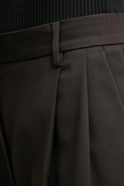 Filippa K spodnie z dodatkiem wełny damskie kolor brązowy proste high waist 32511 - zdjęcie produktu nr 2