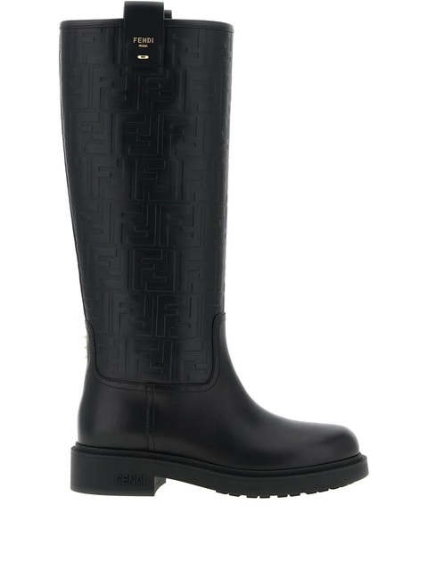 FENDI Filo embossed-pattern boots - Black - zdjęcie produktu nr 2