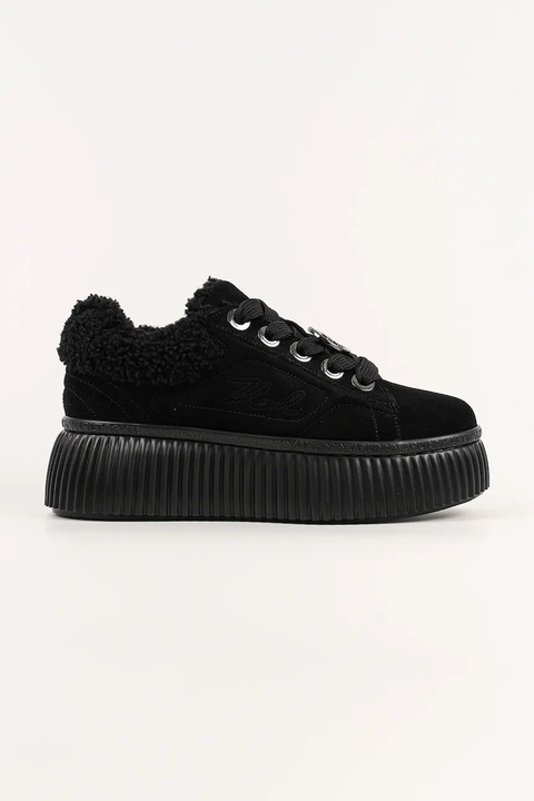 Karl Lagerfeld sneakersy skórzane KREEPER LO damskie kolor czarny KL42312 - zdjęcie produktu nr 1