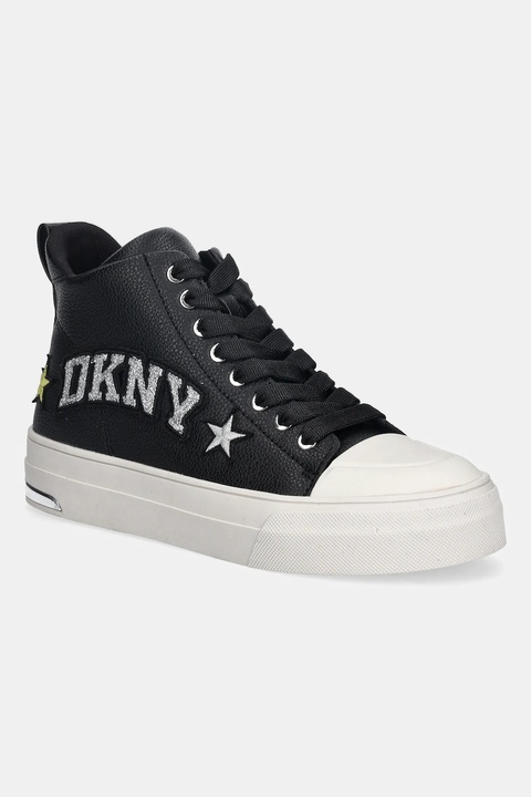 Dkny trampki skórzane Yaser Star kolor czarny K4597935 - zdjęcie produktu nr 1