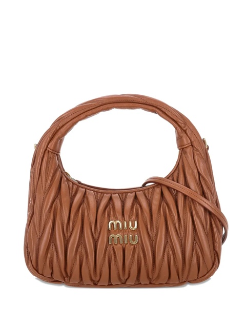 Miu Miu small matelassé nappa-leather tote bag - Brown - zdjęcie produktu nr 1