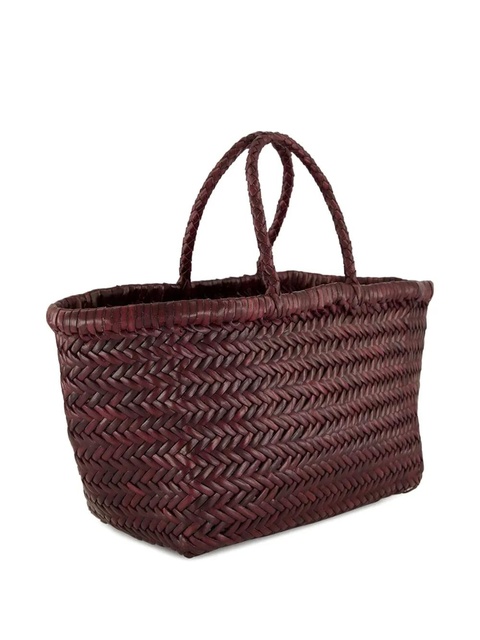 DRAGON DIFFUSION Braided handle leather tote bag - Red - zdjęcie produktu nr 2