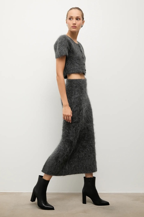 Answear.LAB botki skórzane kolor czarny na słupku - zdjęcie produktu nr 1