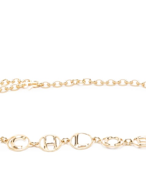Chloé logo-letters chain belt - Gold - zdjęcie produktu nr 2