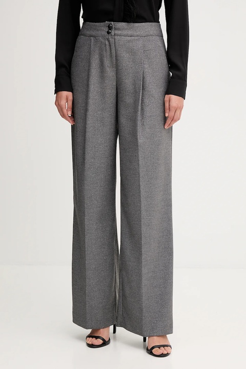 Gaudi spodnie damskie kolor szary szerokie high waist 521FD25006 - zdjęcie produktu nr 1