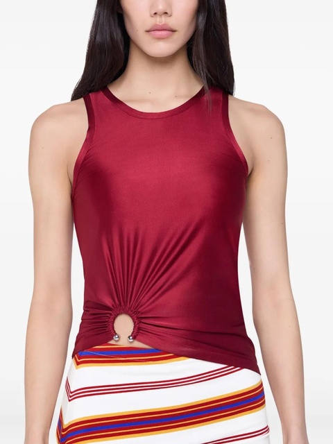 Rabanne ruched sleeveless top - Red - zdjęcie produktu nr 2