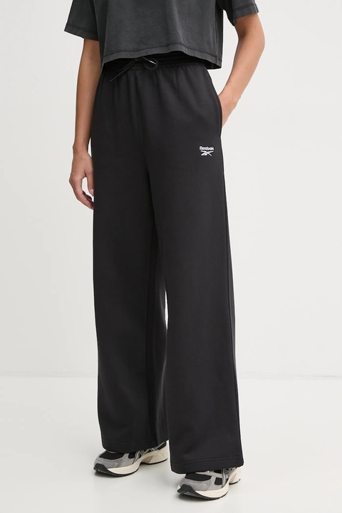 Reebok spodnie dresowe IDENTITY kolor czarny gładkie 100208504 - zdjęcie produktu nr 1