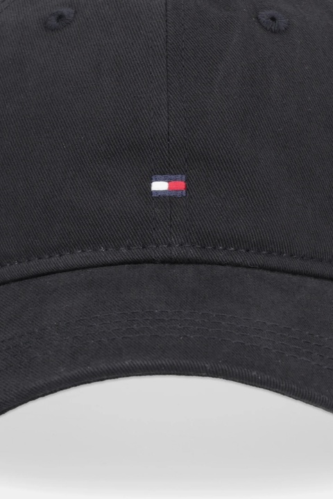 Tommy Hilfiger czapka z daszkiem bawełniana kolor czarny AW0AW17781 - zdjęcie produktu nr 2