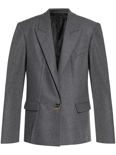 The Attico single-button wool-blend blazer - Grey - zdjęcie produktu nr 1
