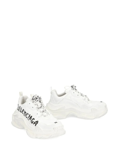 Balenciaga Triple S graffiti-print sneakers - White - zdjęcie produktu nr 2