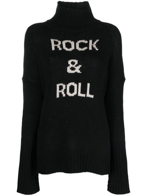 Zadig&Voltaire funnel-neck intarsia-knit jumper - Black - zdjęcie produktu nr 1