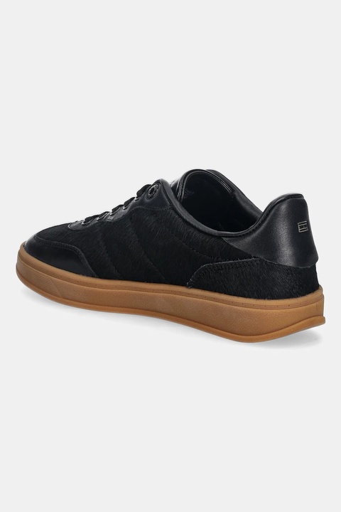 Tommy Hilfiger sneakersy skórzane TH HERITAGE SNEAKER CALF HAIR damskie kolor czarny FW0FW08941 - zdjęcie produktu nr 1