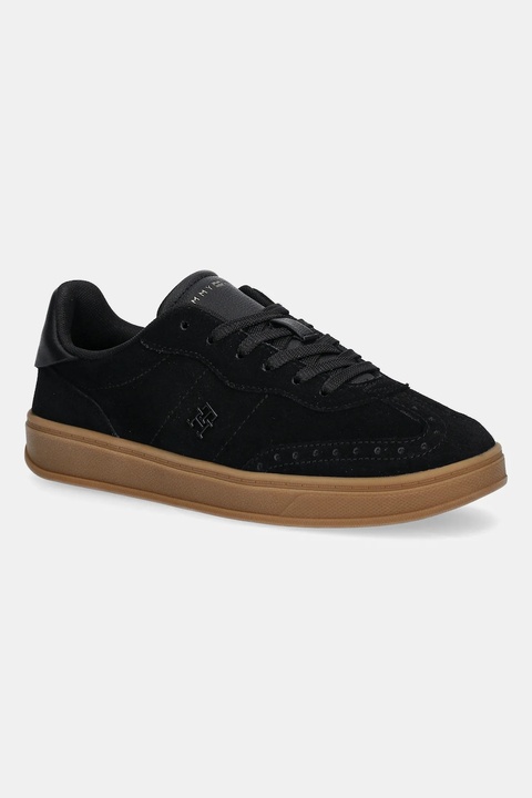 Tommy Hilfiger sneakersy zamszowe TH HERITAGE SNEAKER damskie kolor czarny FW0FW08822 - zdjęcie produktu nr 1