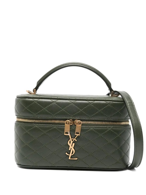 Saint Laurent Gaby quilted logo mini bag - Green - zdjęcie produktu nr 1