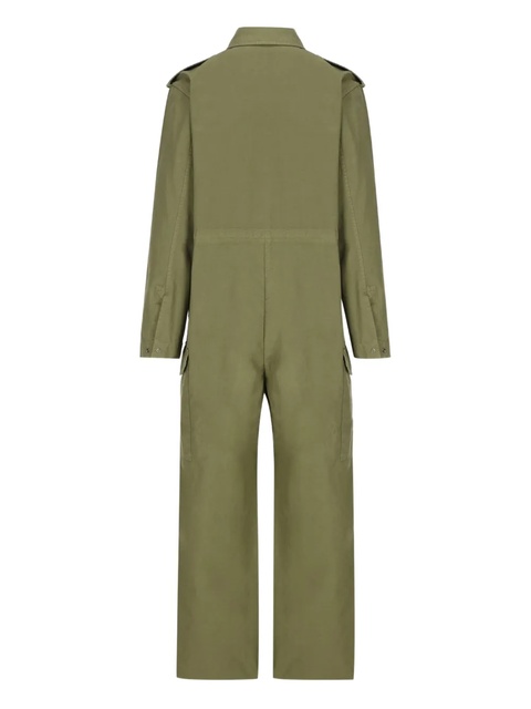 Prada flap-pocket button jumpsuit - Green - zdjęcie produktu nr 2