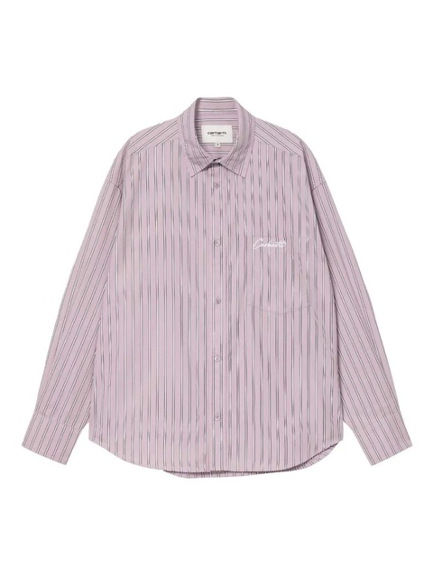 Carhartt WIP Grimsby striped embroidered shirt - Pink - zdjęcie produktu nr 1