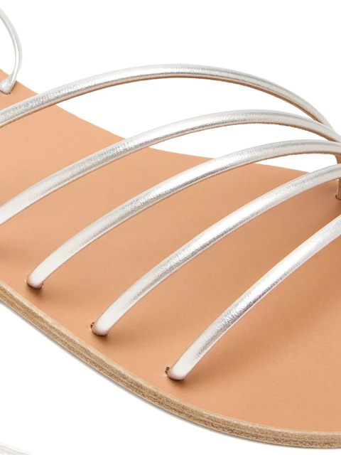 Ancient Greek Sandals Ipoliti leather lace-up flat sandals - Silver - zdjęcie produktu nr 2