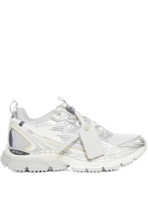 Off-White leather-tag lace-up sneakers - Grey - zdjęcie produktu nr 1