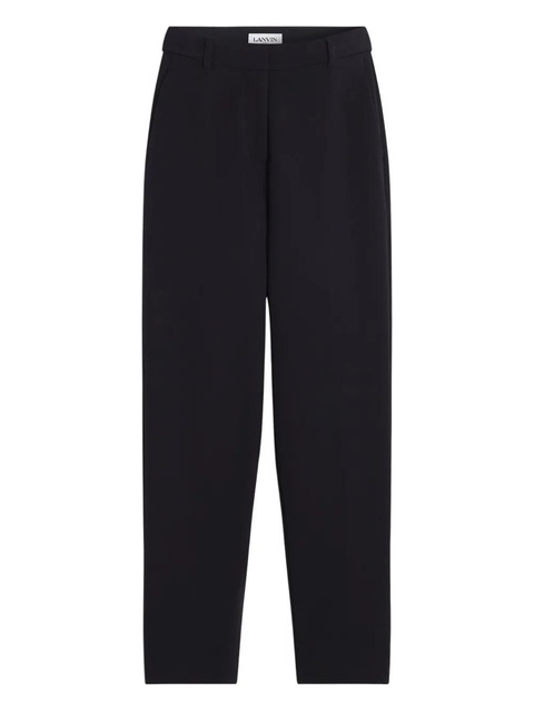 Lanvin pleated cotton trousers - Black - zdjęcie produktu nr 1