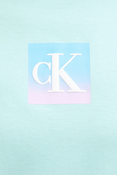 Calvin Klein Jeans t-shirt bawełniany damski kolor turkusowy LV047D874G - zdjęcie produktu nr 2