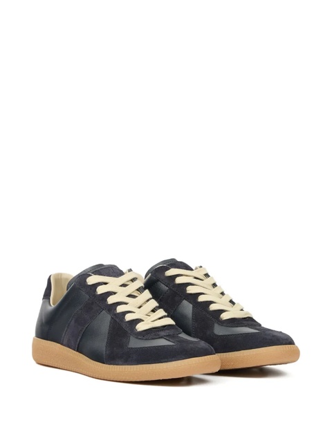 Maison Margiela suede and leather lace-up sneakers - Black - zdjęcie produktu nr 2