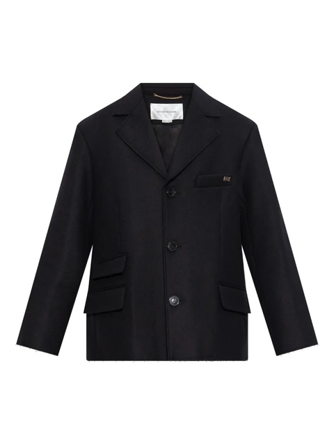 Victoria Beckham raw-cut blazer - Black - zdjęcie produktu nr 1