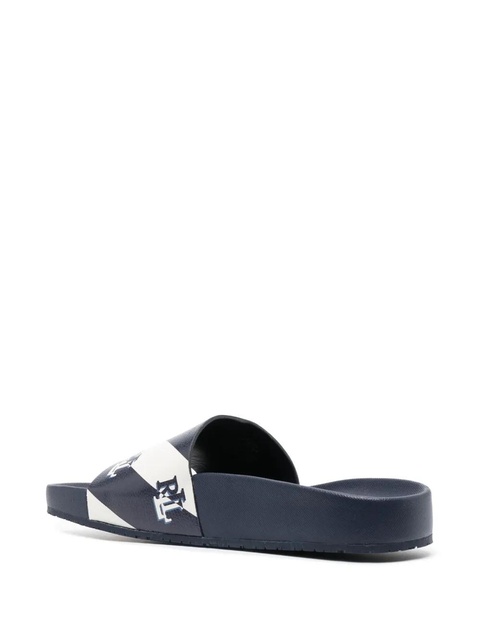 Lauren Ralph Lauren Audrina logo-print slides - Blue - zdjęcie produktu nr 2