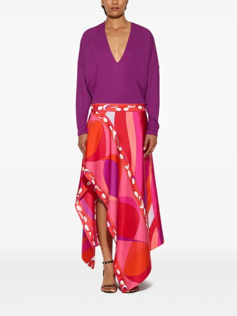 PUCCI Pesci print asymmetric dress - Purple - zdjęcie produktu nr 2