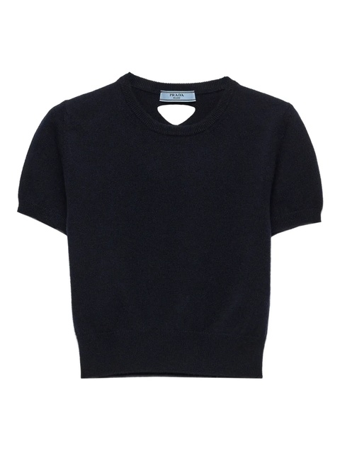 Prada short-sleeve crew-neck sweater - F0008 BLUE - zdjęcie produktu nr 1