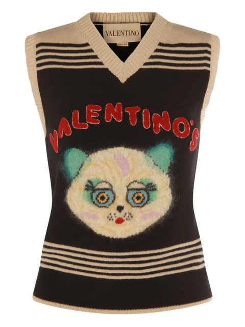 Valentino Garavani wool knitted top - Brown - zdjęcie produktu nr 1