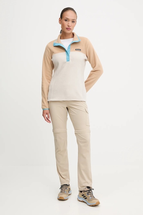 Columbia bluza sportowa Benton Springs kolor beżowy wzorzysta 2085651 - zdjęcie produktu nr 2
