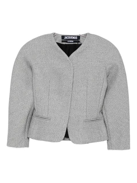 Jacquemus textured-fabric fitted jacket - Grey - zdjęcie produktu nr 1