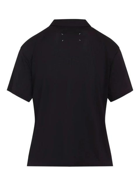 Maison Margiela buttoned-collar polo shirt - Black - zdjęcie produktu nr 2