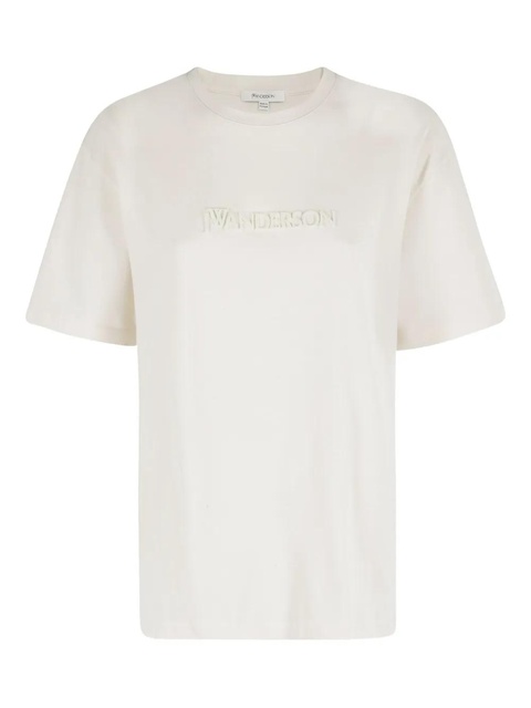 JW Anderson logo-embossed t-shirt - Neutrals - zdjęcie produktu nr 1