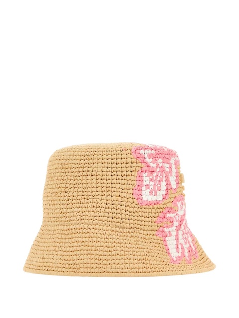 Prada crochet floral-embroidery bucket hat - Neutrals - zdjęcie produktu nr 2