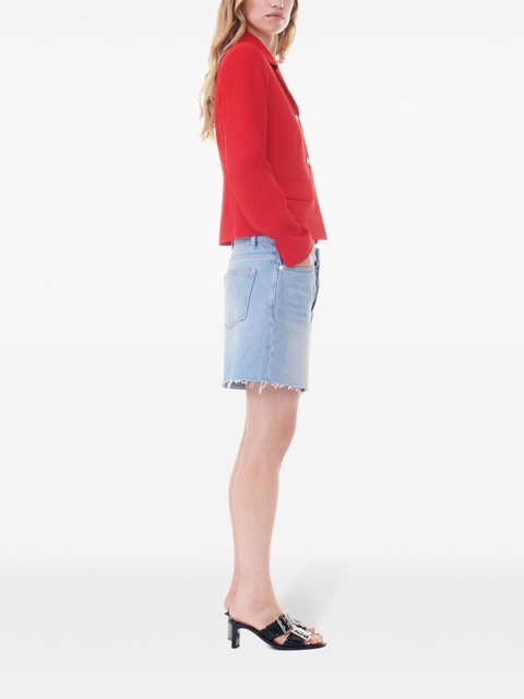 GANNI raw-cut denim shorts - Blue - zdjęcie produktu nr 2