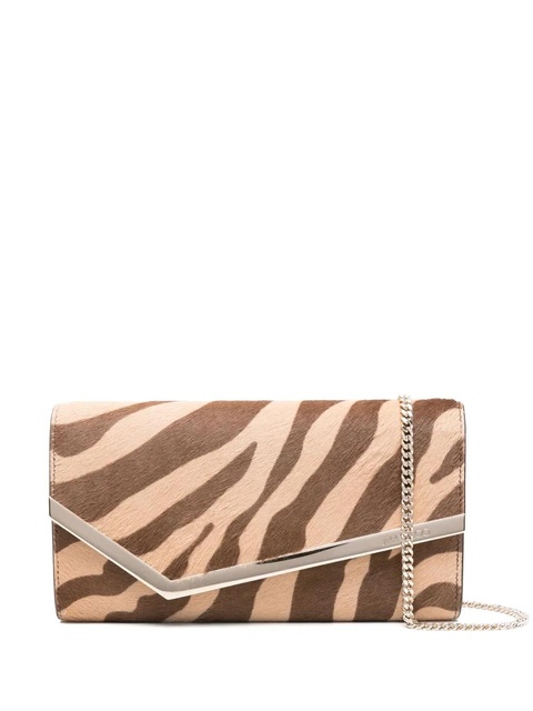 Jimmy Choo Emmie zebra-print clutch bag - Neutrals - zdjęcie produktu nr 1