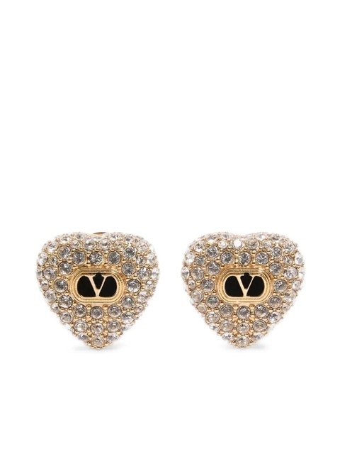 Valentino Garavani Coeur Royal Swarovski-crystals earrings - Gold - zdjęcie produktu nr 1