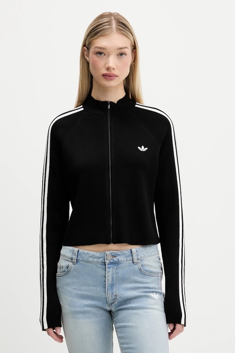 adidas Originals kardigan Slim Knit Tt damski kolor czarny JY2597 - zdjęcie produktu nr 1