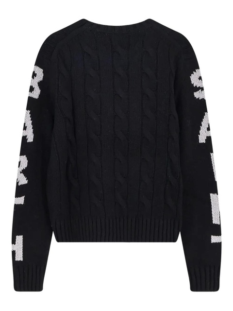 MC2 Saint Barth cable-knit logo sweater - Black - zdjęcie produktu nr 2