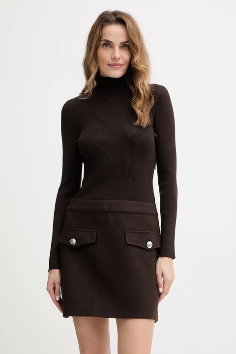 Morgan sukienka REGOYA kolor brązowy mini dopasowana REGOYA - zdjęcie produktu nr 1