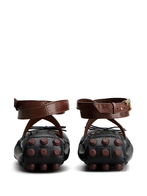 Tod's Gommino leather ballerina shoes - Black - zdjęcie produktu nr 2