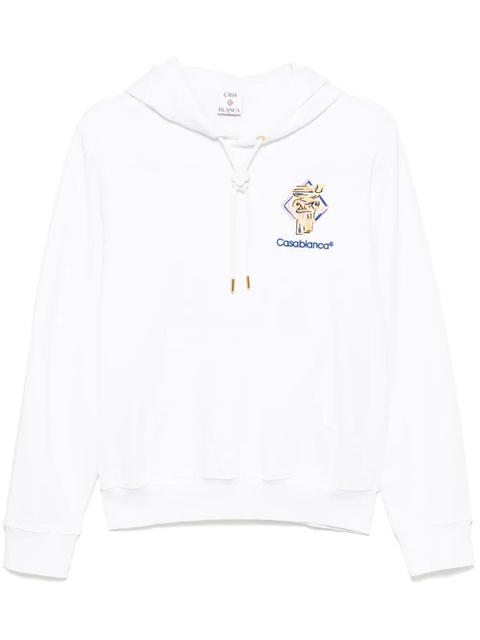 Casablanca embroidered logo hoodie - White - zdjęcie produktu nr 1
