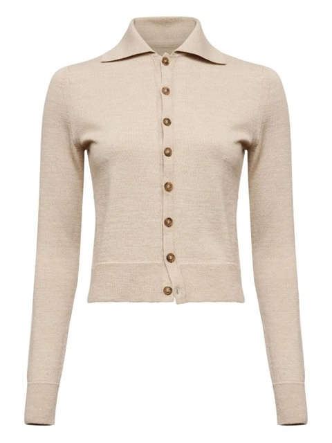 MM6 Maison Margiela spread-collar cardigan - Neutrals - zdjęcie produktu nr 1