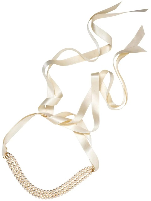 Jennifer Behr Blaire faux pear-embellished choker - Neutrals - zdjęcie produktu nr 1