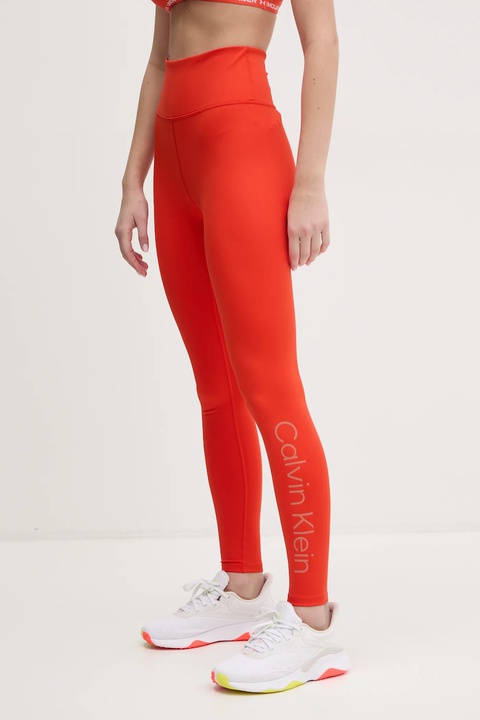 Calvin Klein Performance legginsy treningowe kolor czerwony gładkie LVGWS5L612 - zdjęcie produktu nr 1