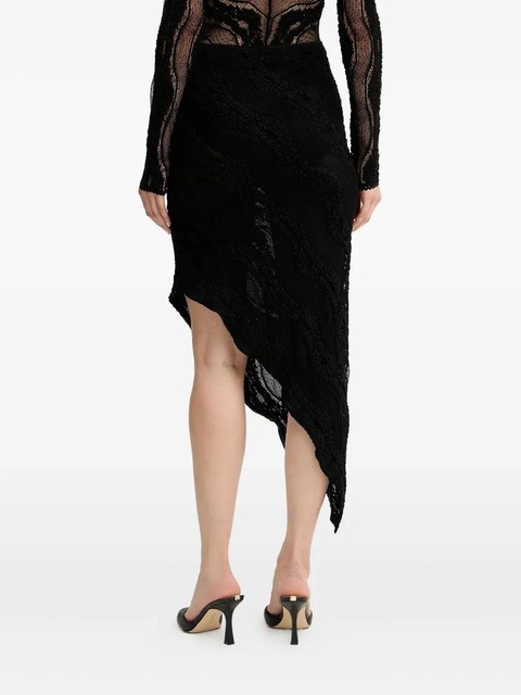 Charo Ruiz Ibiza asymmetric lace skirt - Black - zdjęcie produktu nr 2
