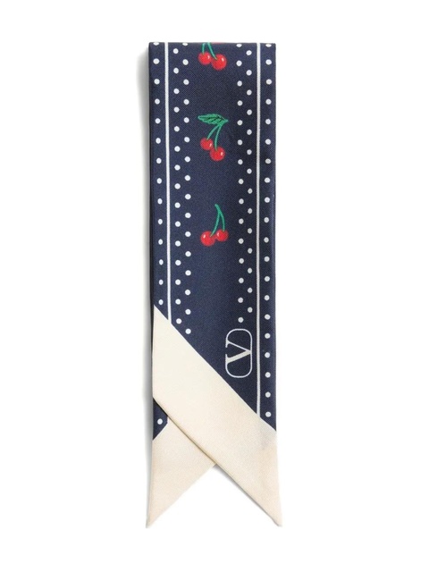 Valentino Garavani Cherryfic bandeau scarf - Blue - zdjęcie produktu nr 1