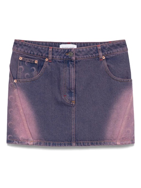 Marine Serre Moon-print mini skirt - Pink - zdjęcie produktu nr 1