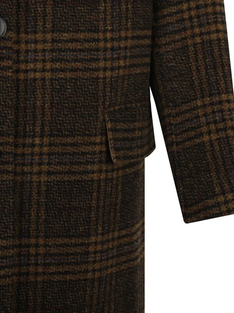 ISABEL MARANT Limiza checked wool coat - Brown - zdjęcie produktu nr 2
